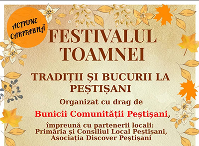 Festival al toamnei la Peştişani „Bunicii Comunităţii Peştişani” şi autorităţile locale au organizat la Brădiceni un festival al toamnei care, cel puţin anul acesta, pare să ia locul faimosului festival al piftiilor, ce nu mai...