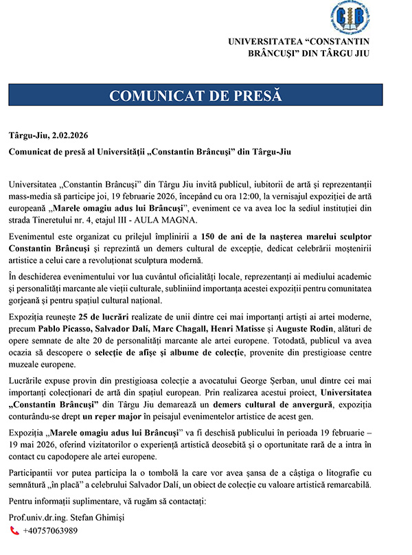 Comunicat de presa